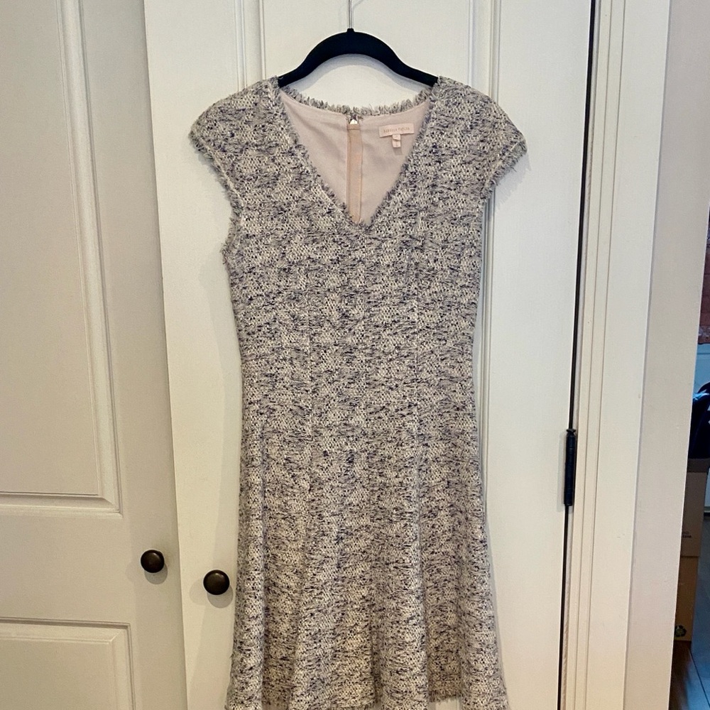 Rebecca Taylor Textured Gray Mini Dress
